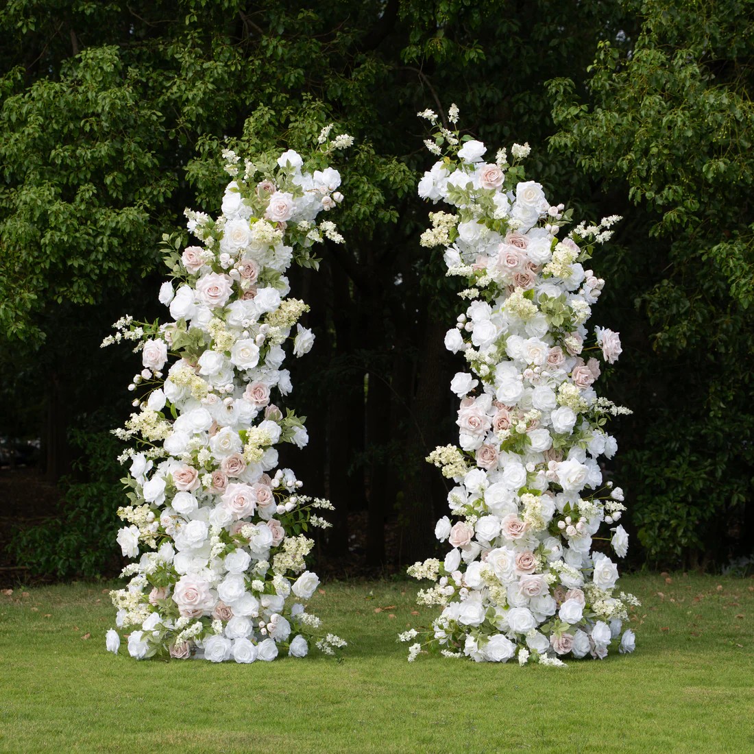 Floral arch rental setup