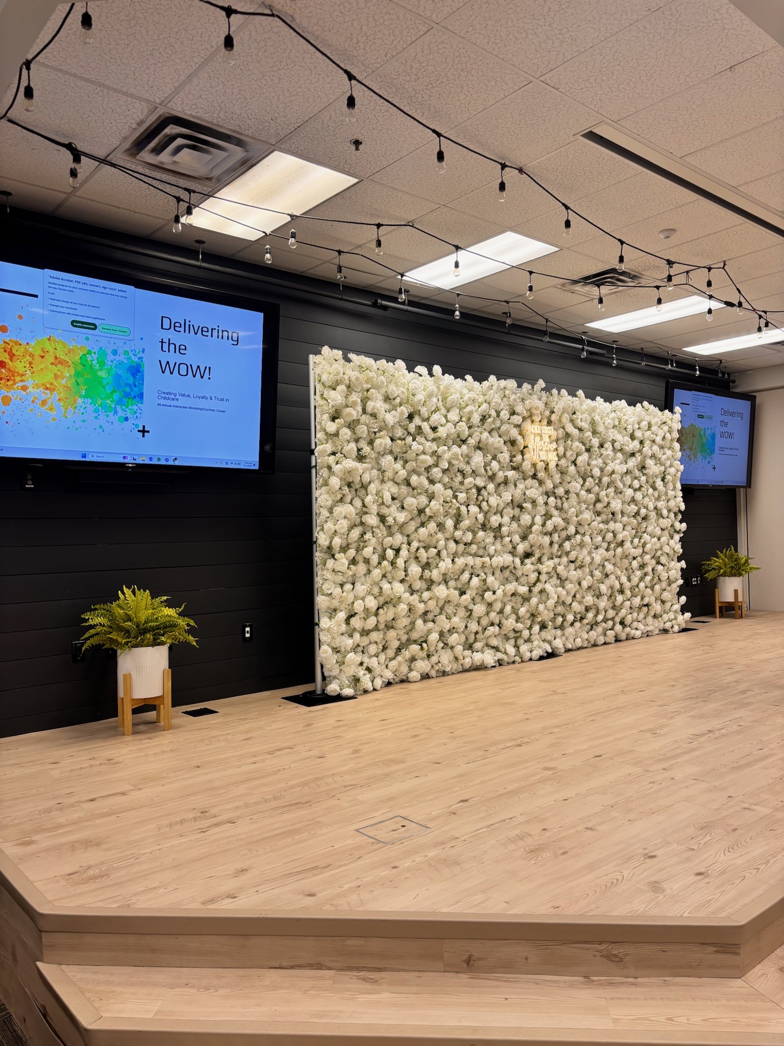 Sequin wall setup photo 1